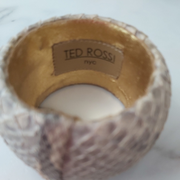 Ted Rossi snake skin leather bangle bracelet - Picture 2 of 2